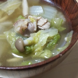 白菜と豚バラのスープ